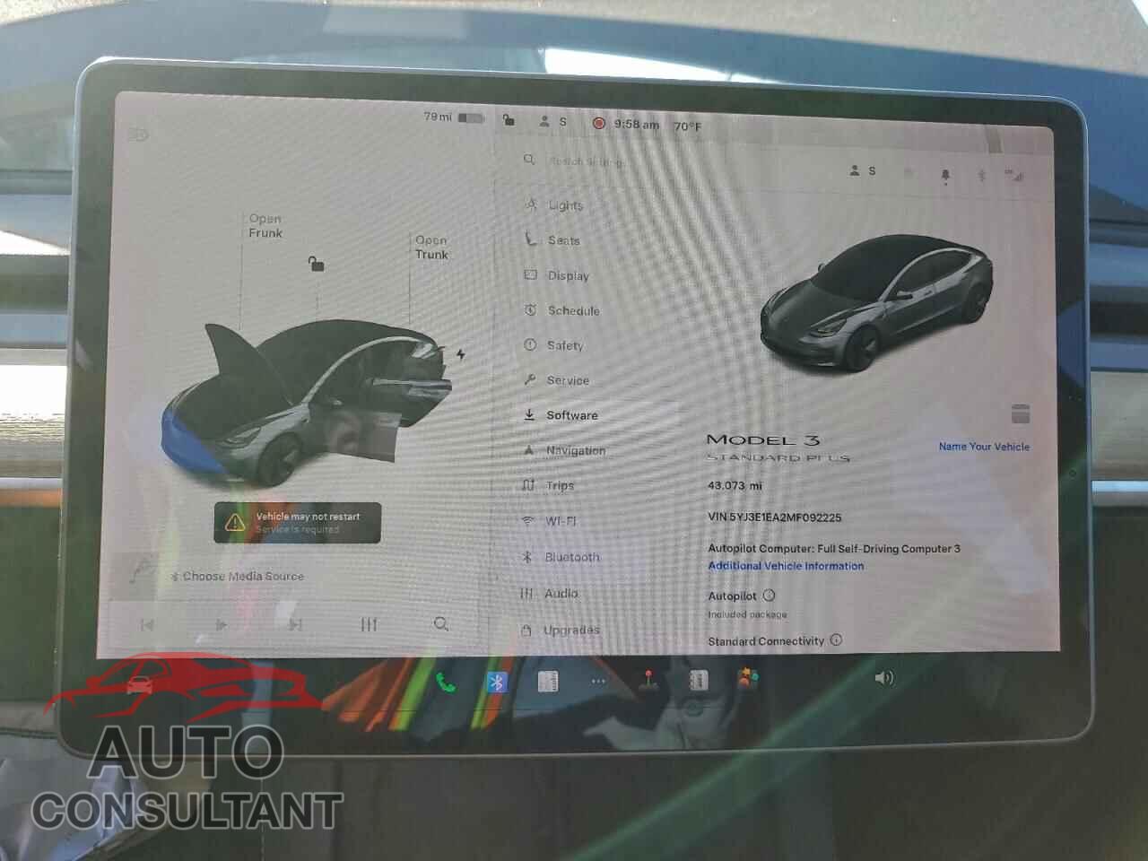 TESLA MODEL 3 2021 - 5YJ3E1EA2MF092225