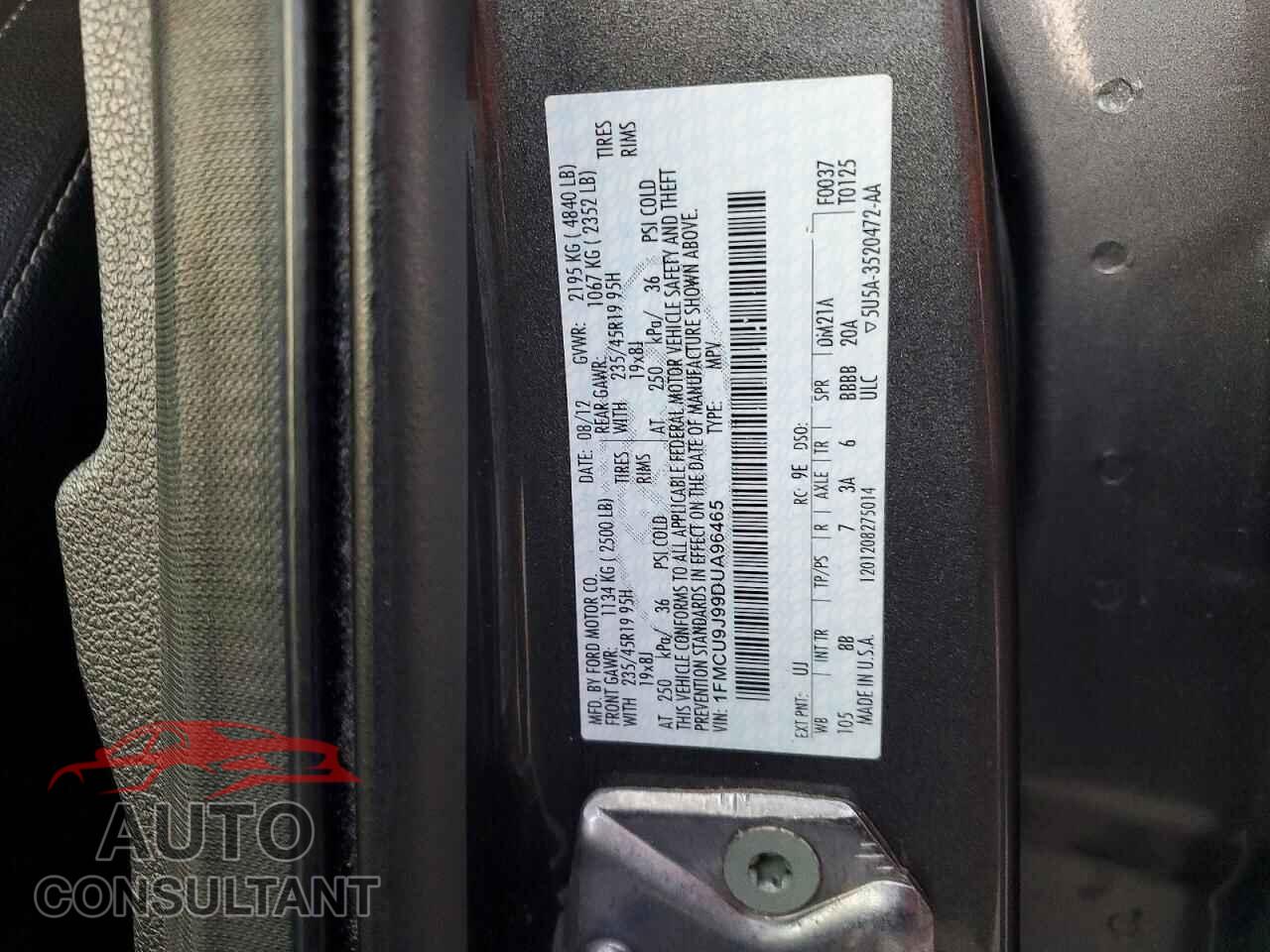 FORD ESCAPE 2013 - 1FMCU9J99DUA96465