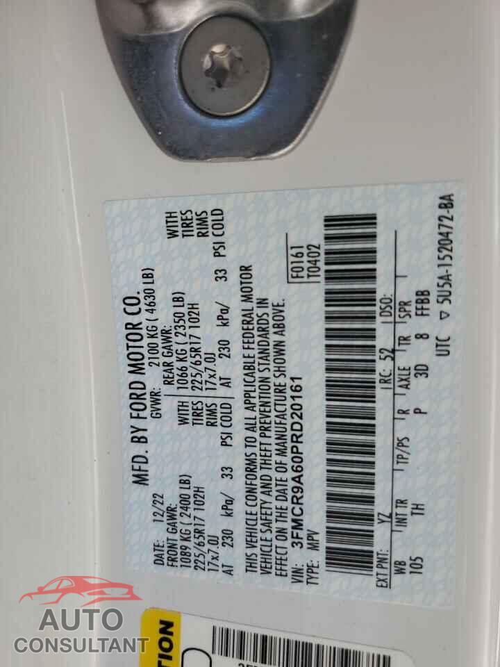 FORD BRONCO 2023 - 3FMCR9A60PRD20161
