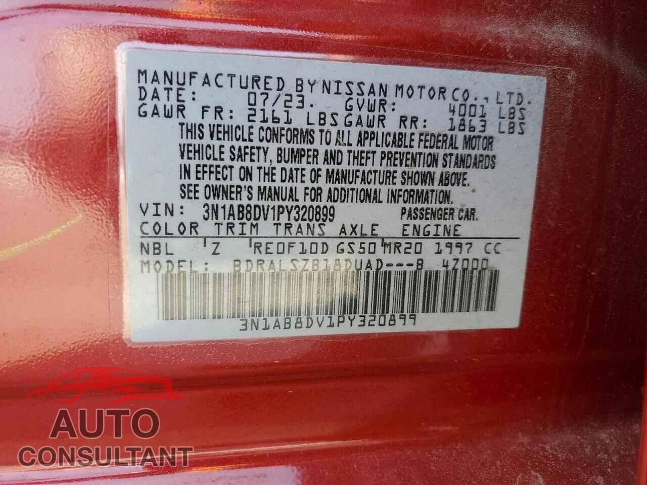 NISSAN SENTRA 2023 - 3N1AB8DV1PY320899