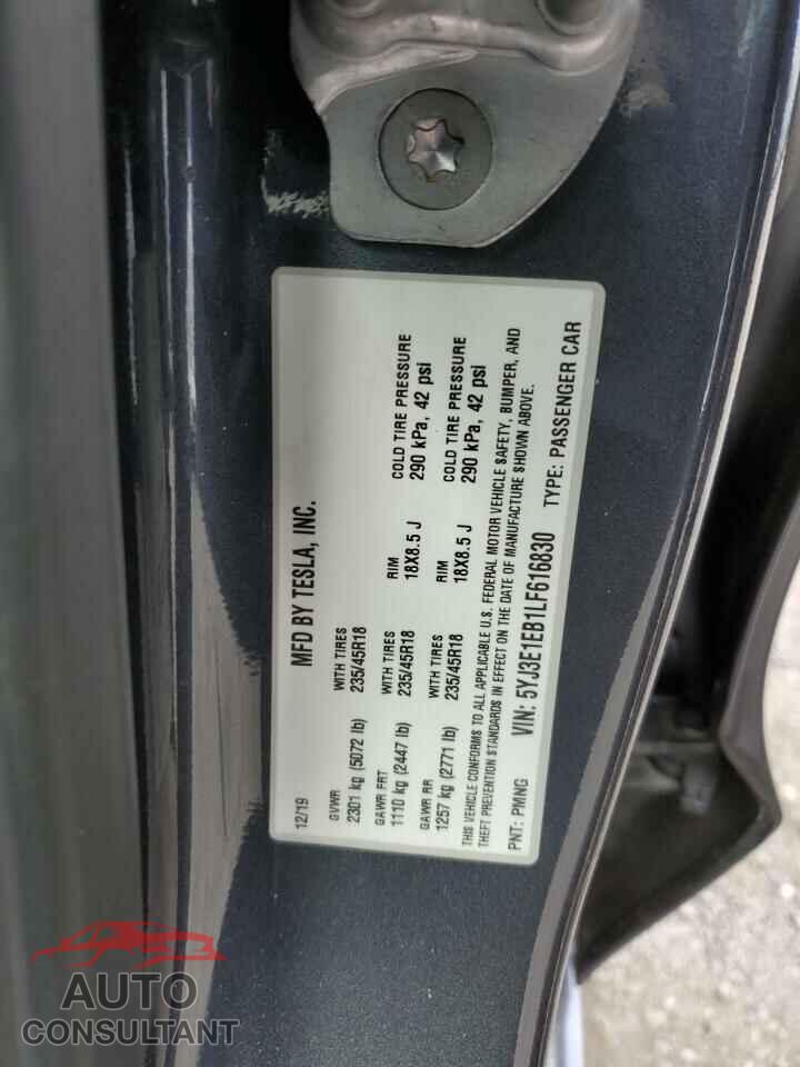 TESLA MODEL 3 2020 - 5YJ3E1EB1LF616830