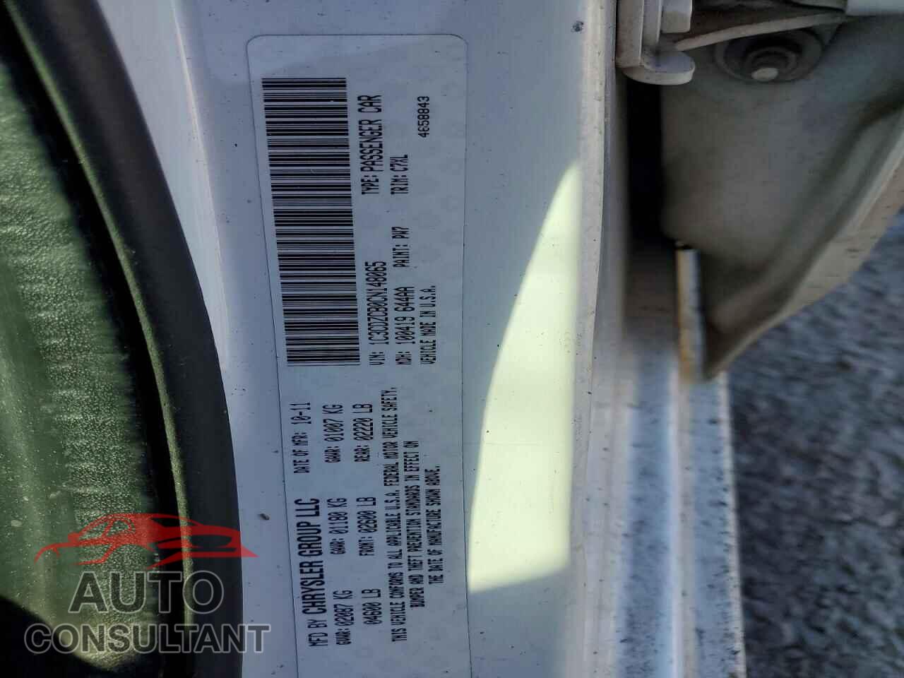 DODGE AVENGER 2012 - 1C3CDZCB0CN148065