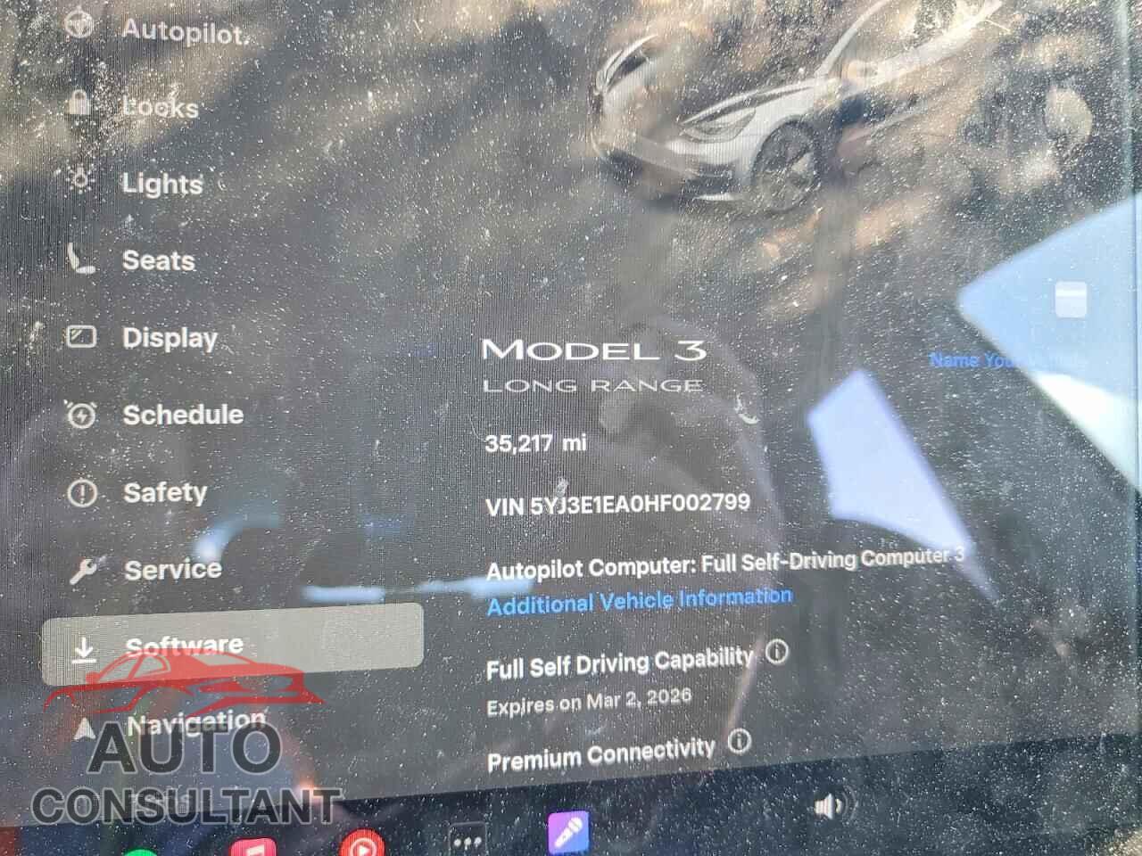 TESLA MODEL 3 2017 - 5YJ3E1EA0HF002799