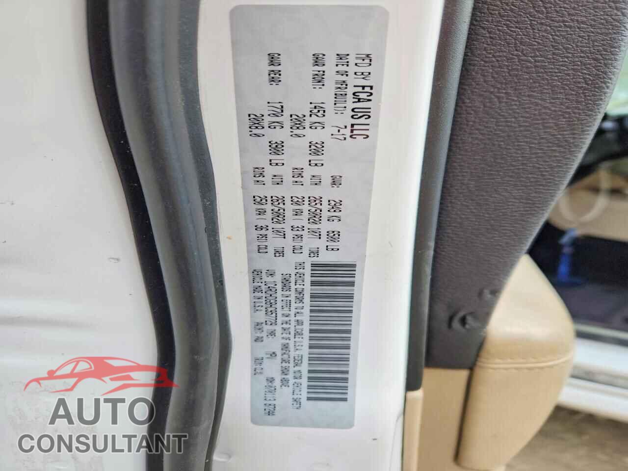 DODGE DURANGO 2017 - 1C4RDHDG8HC957729