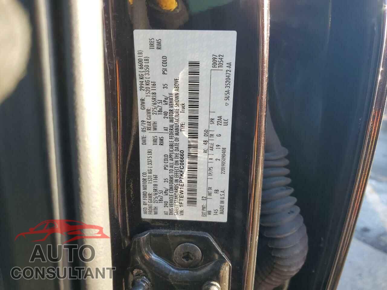 FORD F-150 2019 - 1FTEW1EP7KFC06660