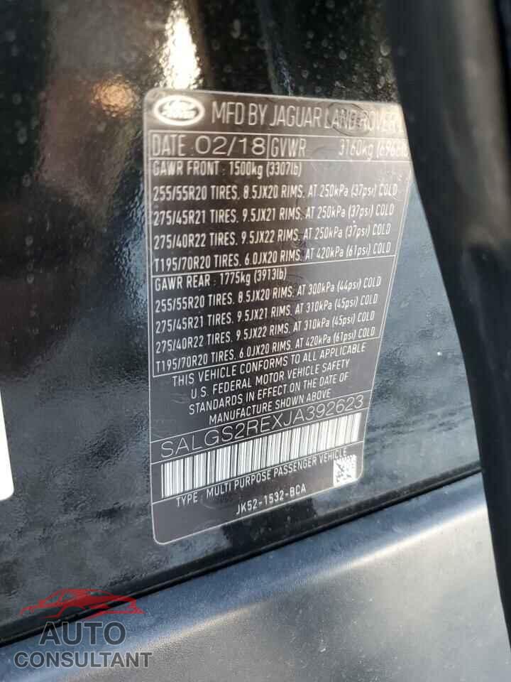 LAND ROVER RANGEROVER 2018 - SALGS2REXJA392623
