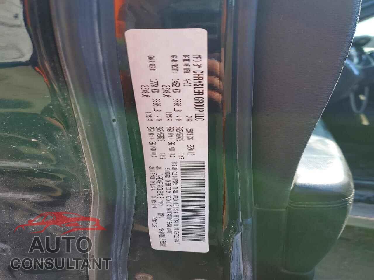 DODGE DURANGO 2011 - 1D4RE4GG4BC638419