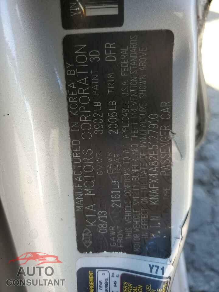 KIA FORTE 2014 - KNAFX4A82E5127910