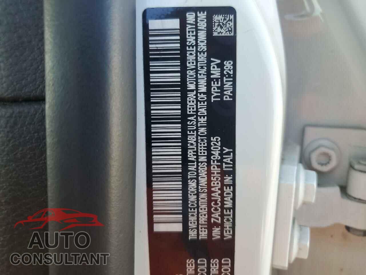 JEEP RENEGADE 2017 - ZACCJAAB5HPF94025
