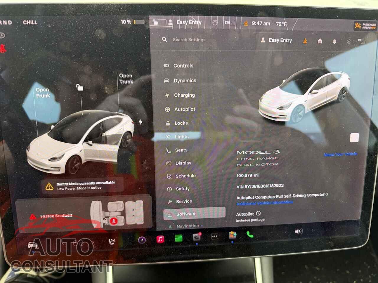 TESLA MODEL 3 2018 - 5YJ3E1EB8JF182533