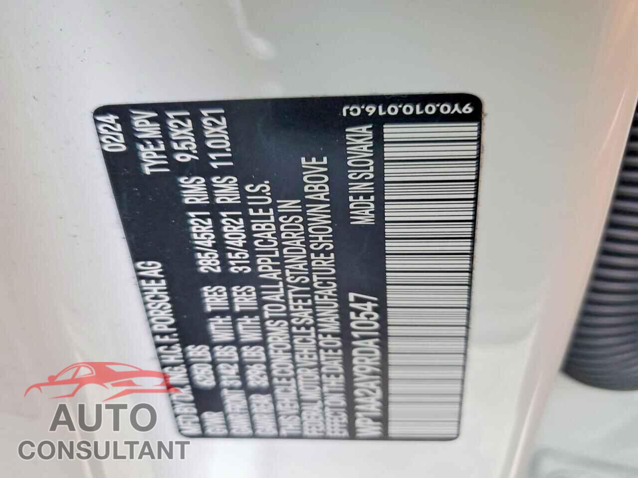 PORSCHE CAYENNE 2024 - WP1AA2AY9RDA10547