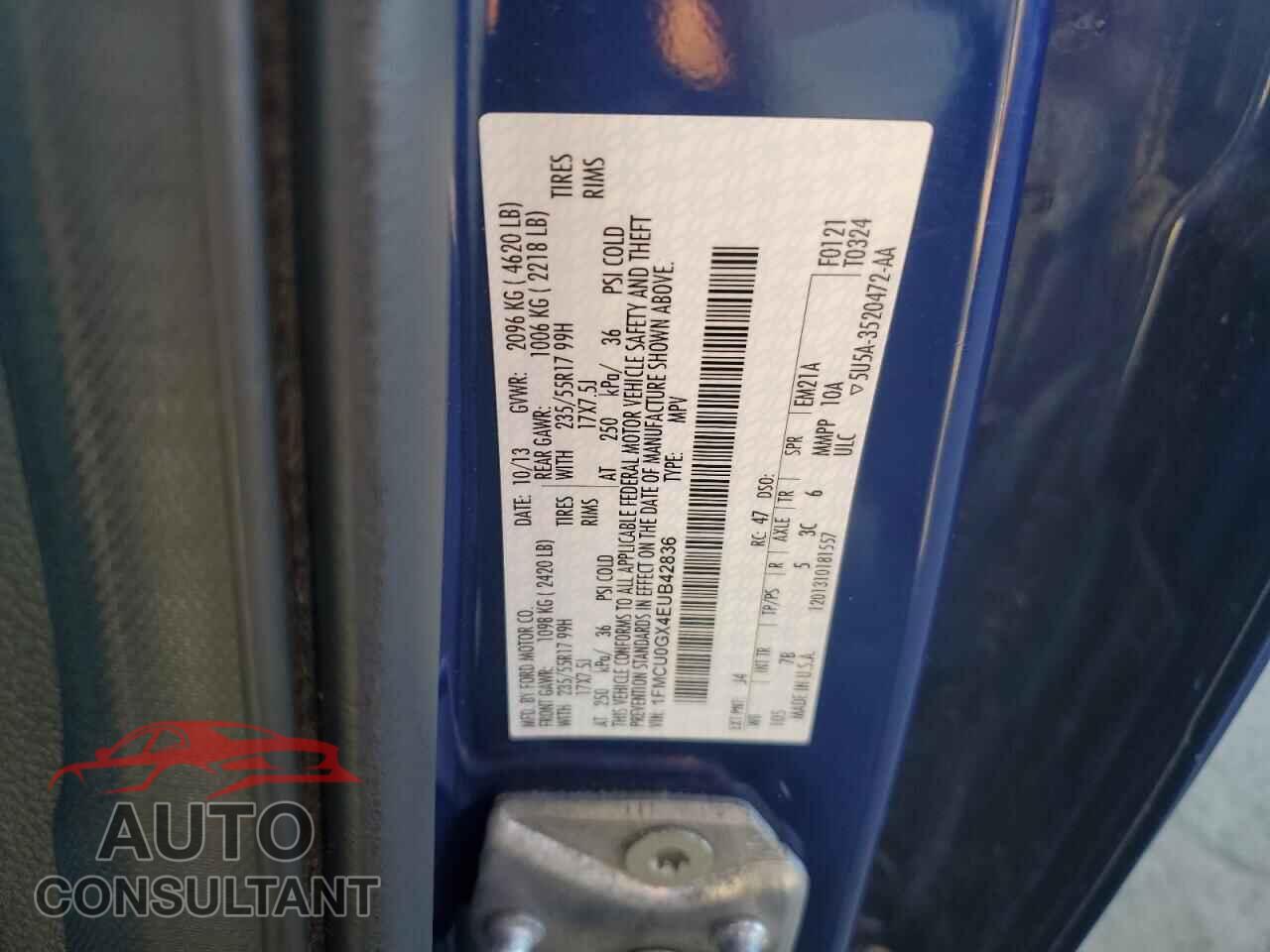FORD ESCAPE 2014 - 1FMCU0GX4EUB42836