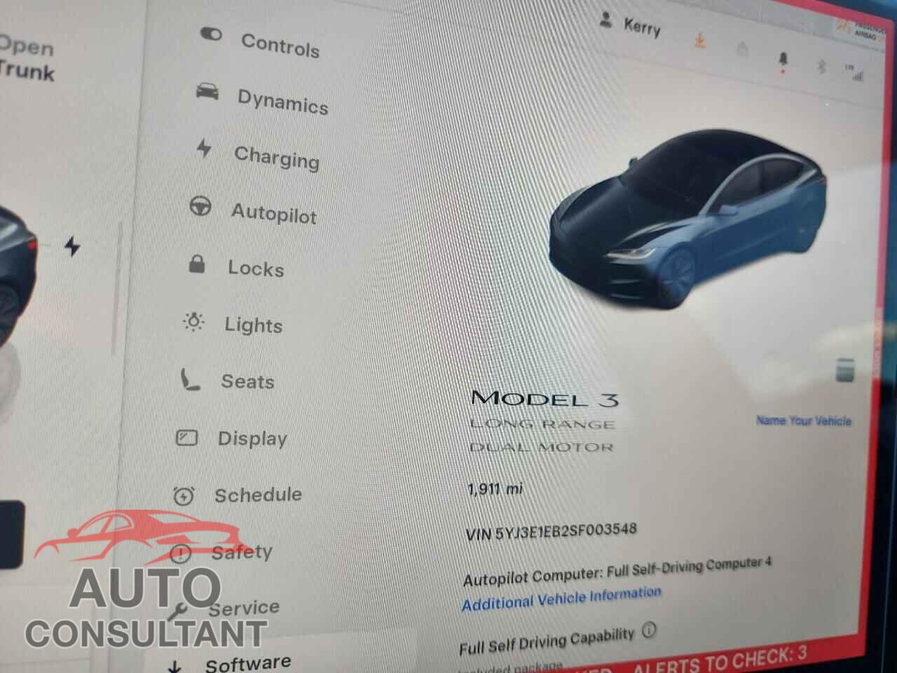 TESLA MODEL 3 2025 - 5YJ3E1EB2SF003548