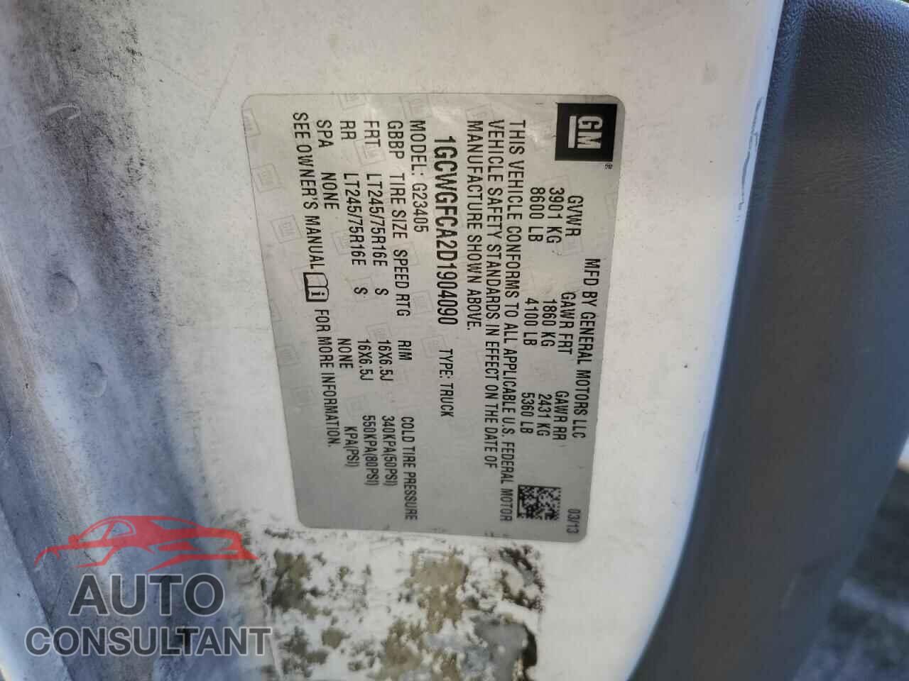 CHEVROLET EXPRESS 2013 - 1GCWGFCA2D1904090