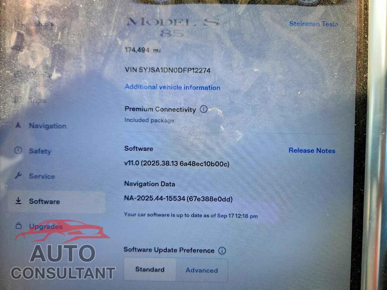 TESLA MODEL S 2013 - 5YJSA1DN0DFP12274