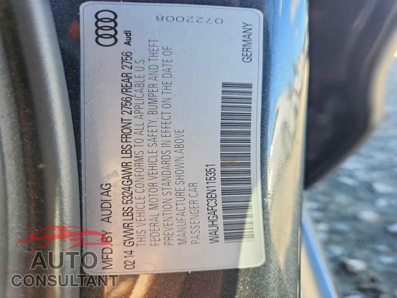 AUDI A6 2014 - WAUHGAFC3EN115351