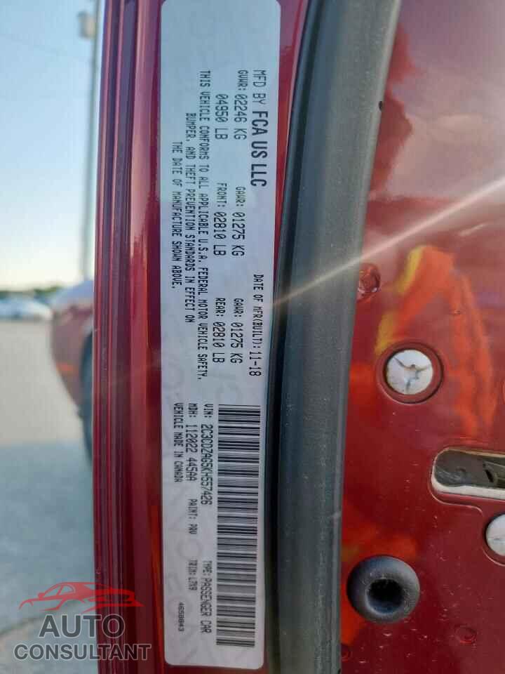 DODGE CHALLENGER 2019 - 2C3CDZAG5KH557426