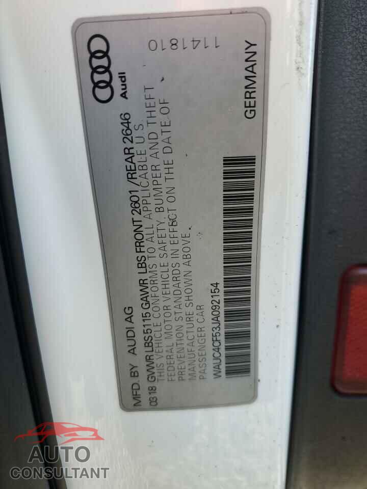 AUDI S5/RS5 2018 - WAUC4CF53JA092154