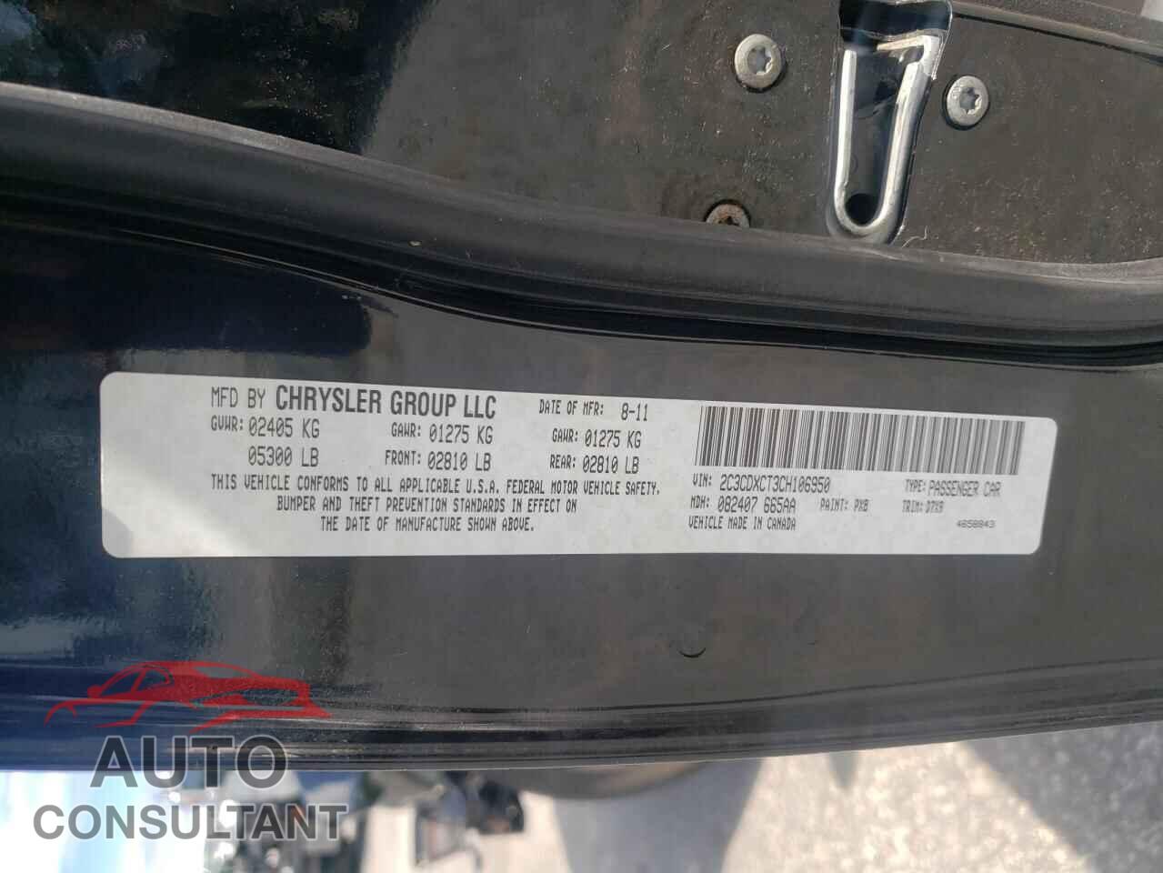 DODGE CHARGER 2012 - 2C3CDXCT3CH106950