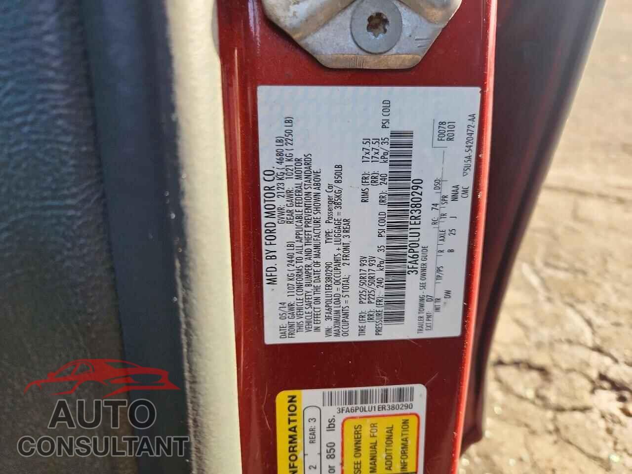 FORD FUSION 2014 - 3FA6P0LU1ER380290