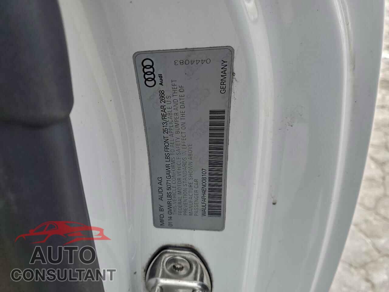 AUDI A5 2014 - WAULFAFH4EN008107