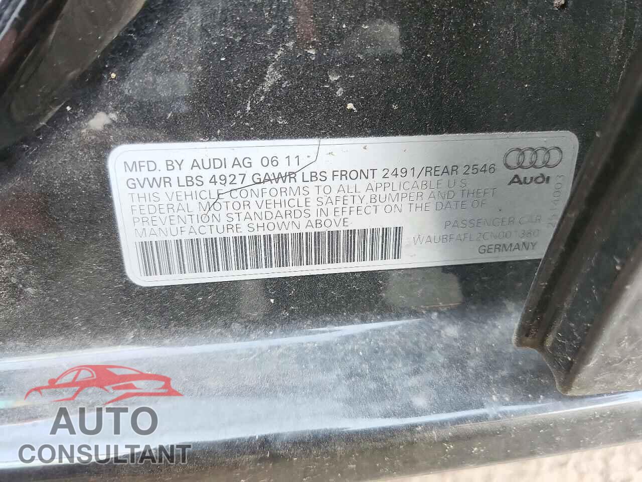AUDI A4 2012 - WAUBFAFL2CN001380
