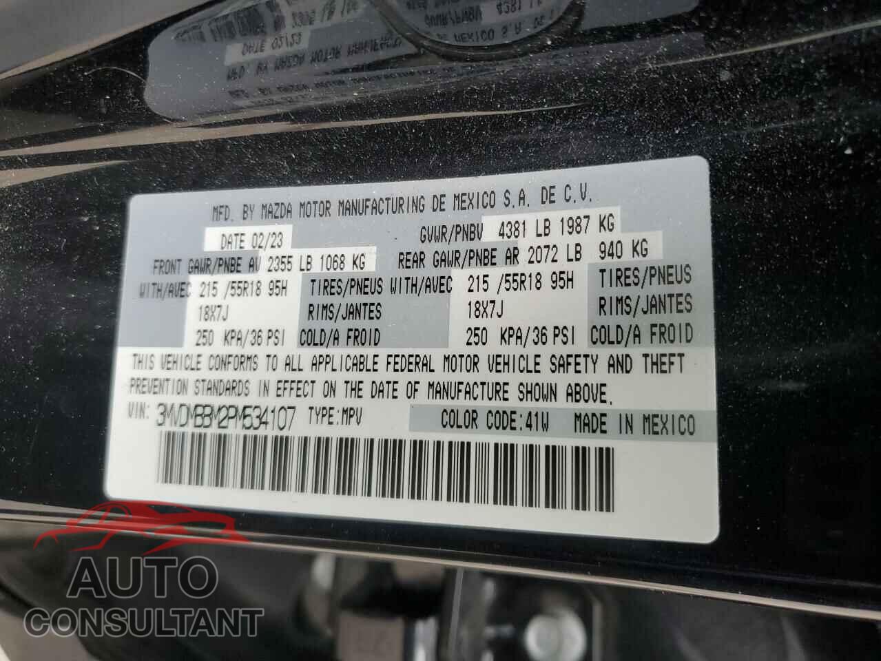 MAZDA CX30 2023 - 3MVDMBBM2PM534107