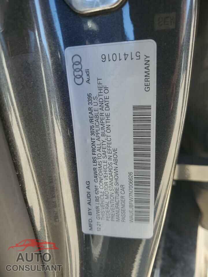 AUDI E-TRON GT 2022 - WAUEJBFW7N7006626
