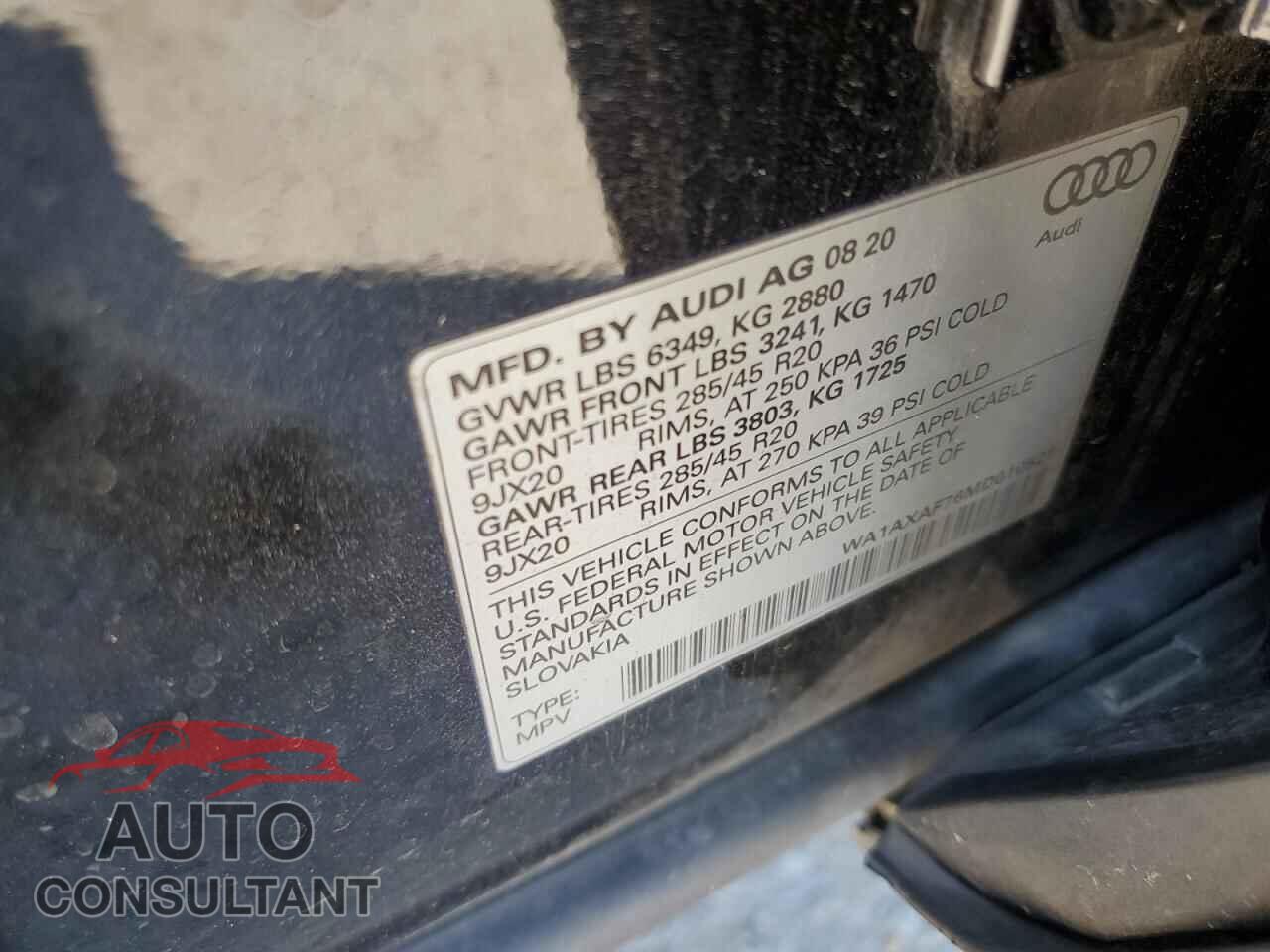 AUDI Q7 2021 - WA1AXAF76MD010521