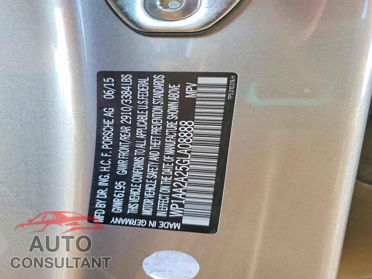 PORSCHE CAYENNE 2016 - WP1AA2A25GLA08888