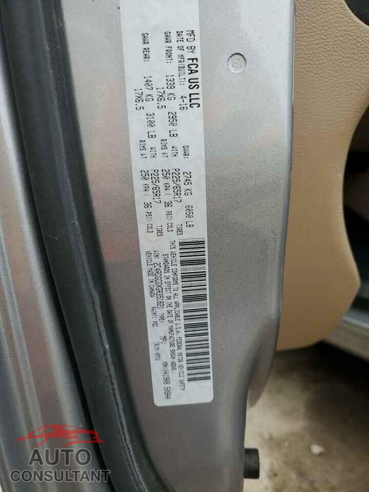 DODGE CARAVAN 2016 - 2C4RDGCGXGR351821