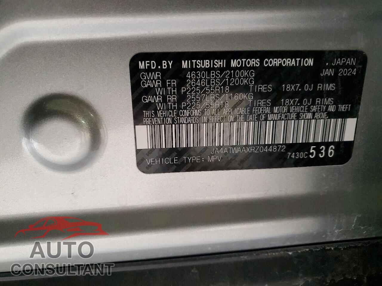 MITSUBISHI ECLIPSE 2024 - JA4ATWAAXRZ044872