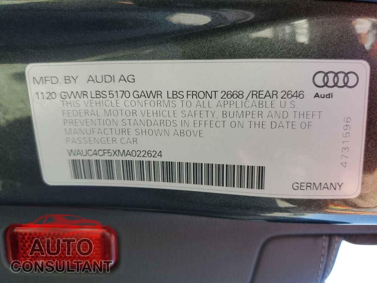 AUDI S5/RS5 2021 - WAUC4CF5XMA022624
