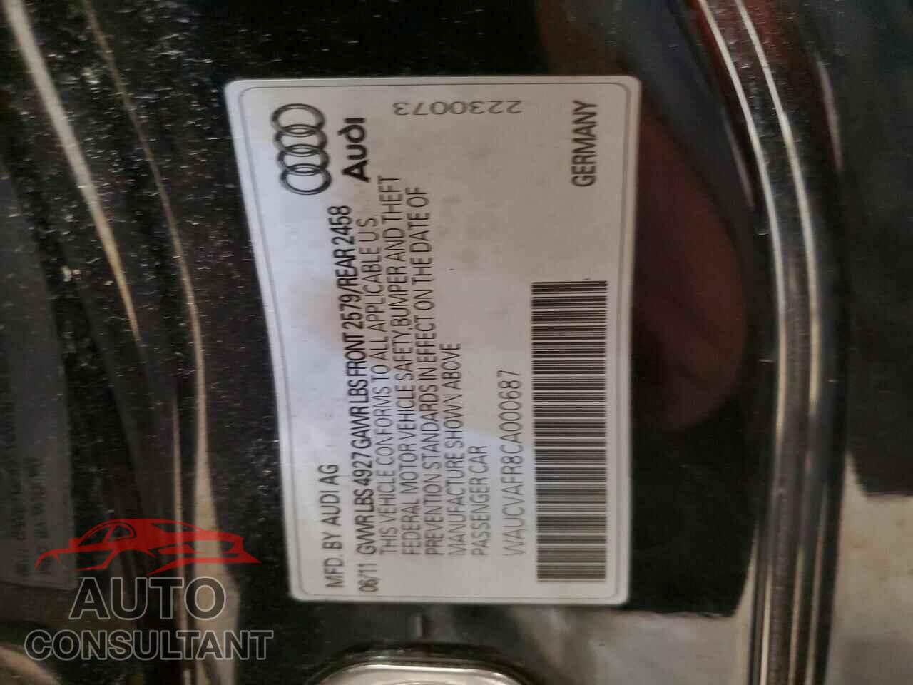 AUDI S5/RS5 2012 - WAUCVAFR8CA000687