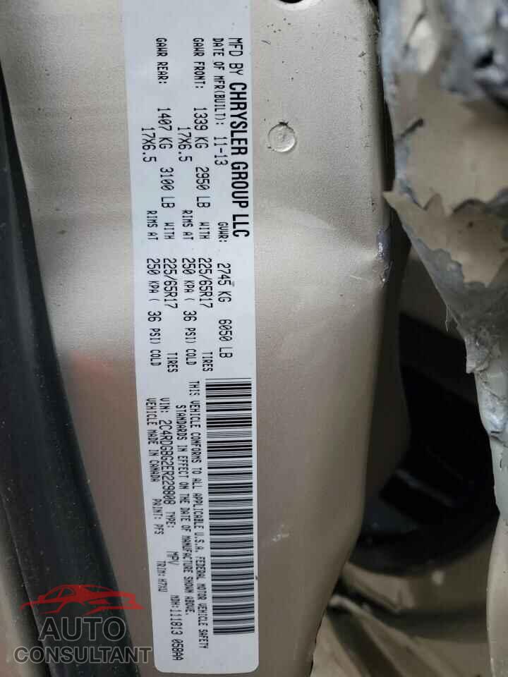 DODGE CARAVAN 2014 - 2C4RDGBG2ER229808