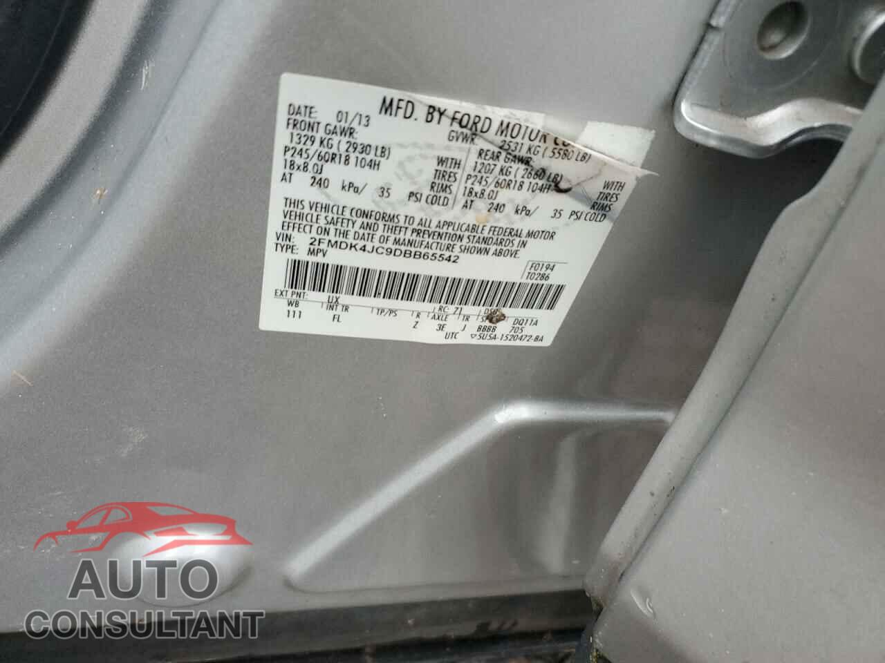 FORD EDGE 2013 - 2FMDK4JC9DBB65542