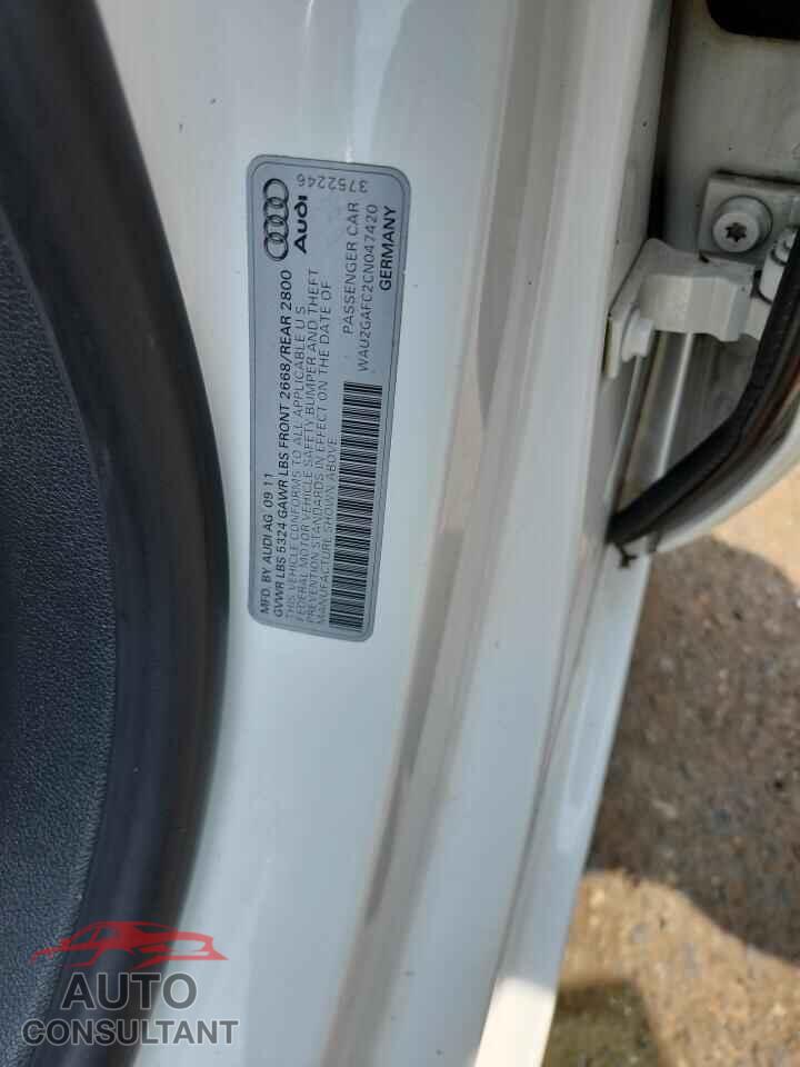 AUDI A7 2012 - WAU2GAFC2CN047420