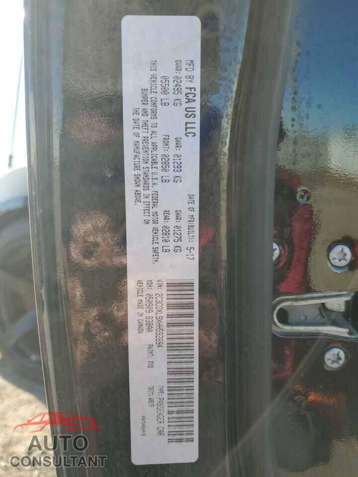 DODGE CHARGER 2017 - 2C3CDXL9XHH592894