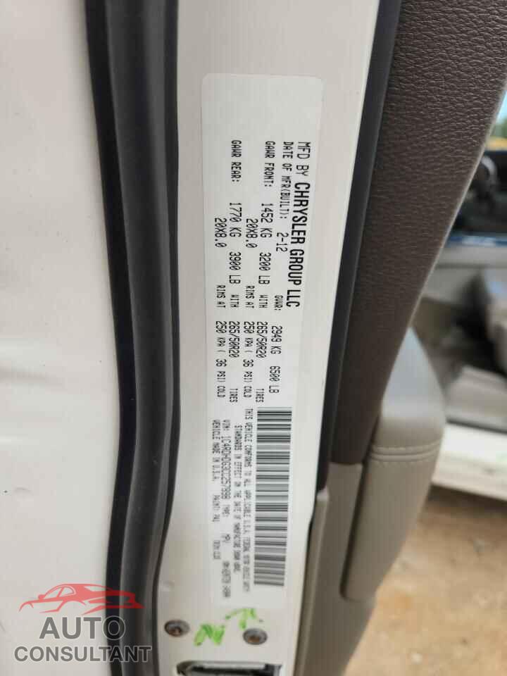 DODGE DURANGO 2012 - 1C4RDHDG3CC257898