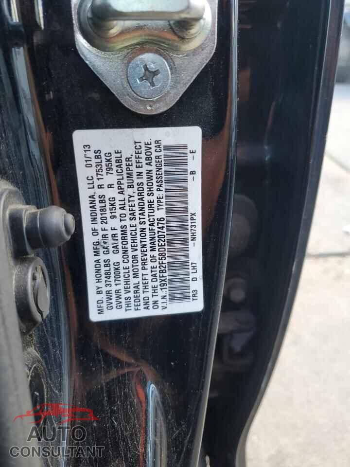 HONDA CIVIC 2013 - 19XFB2F58DE207476