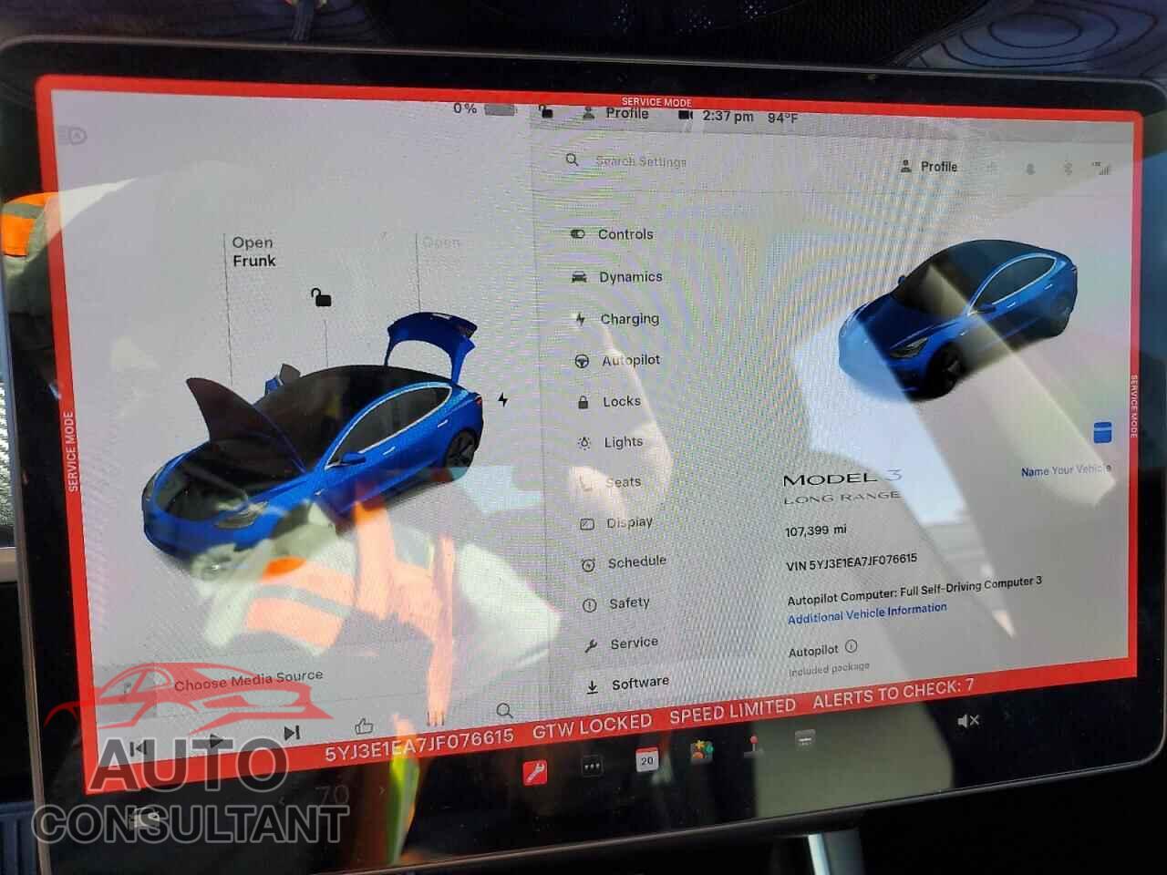 TESLA MODEL 3 2018 - 5YJ3E1EA7JF076615