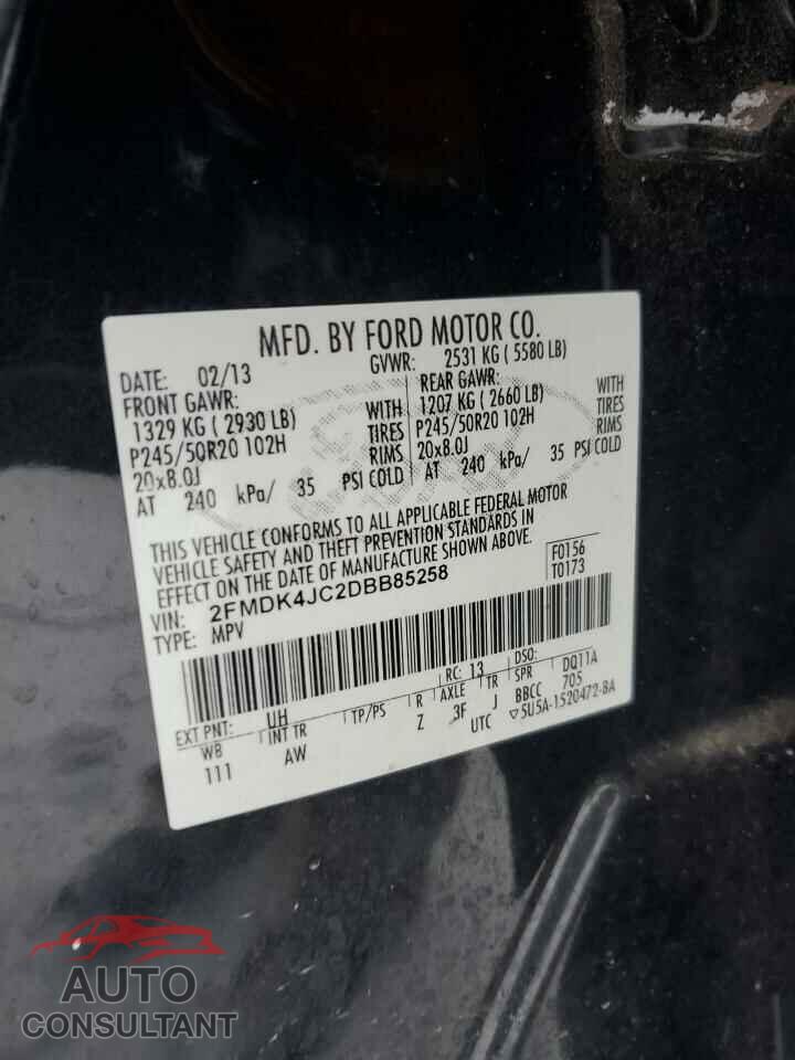 FORD EDGE 2013 - 2FMDK4JC2DBB85258