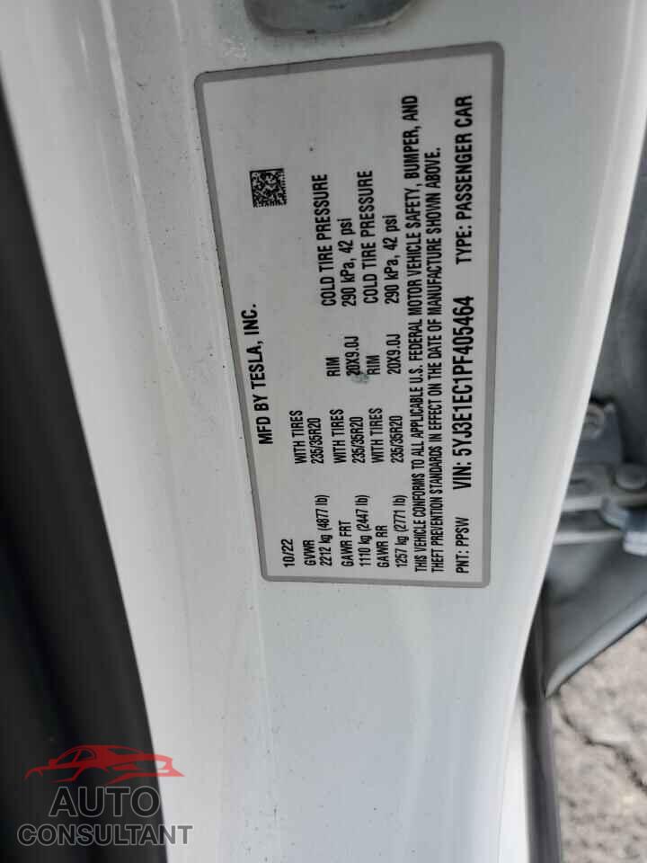 TESLA MODEL 3 2023 - 5YJ3E1EC1PF405464