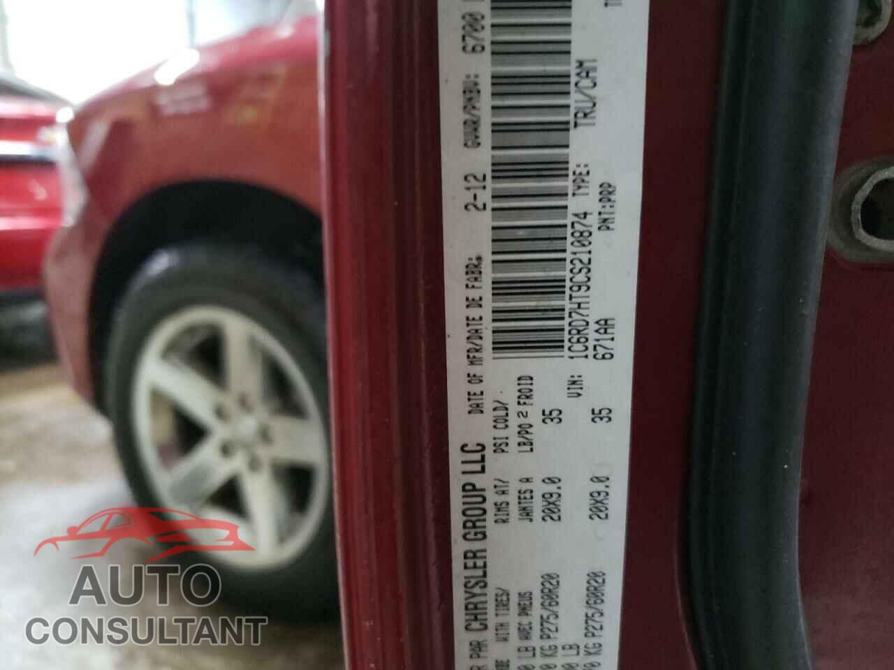 DODGE RAM 1500 2012 - 1C6RD7HT9CS210874