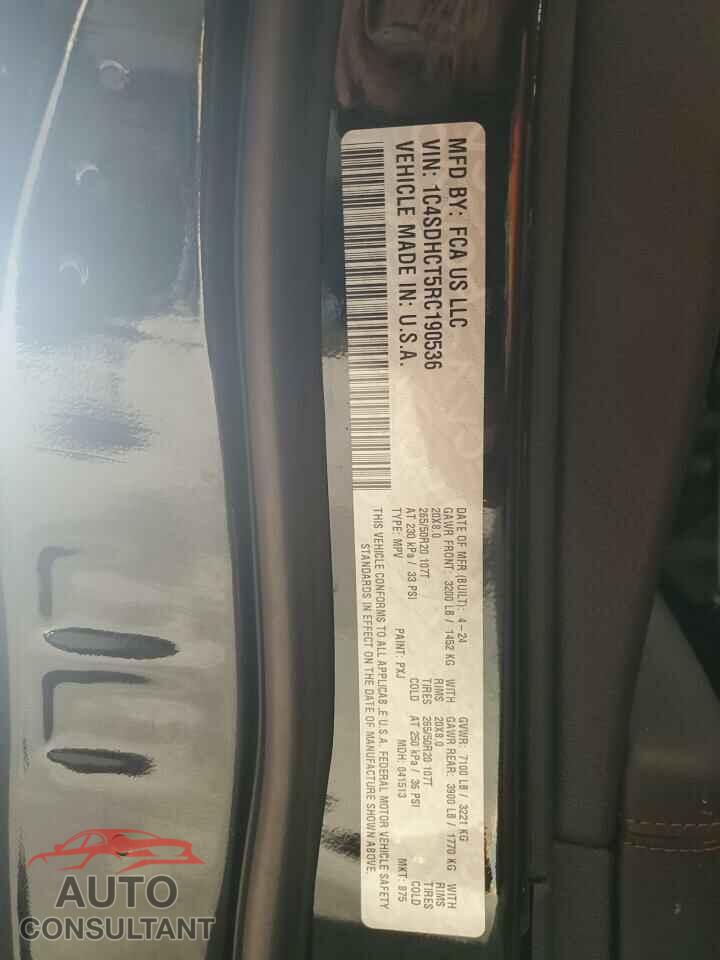 DODGE DURANGO 2024 - 1C4SDHCT5RC190536