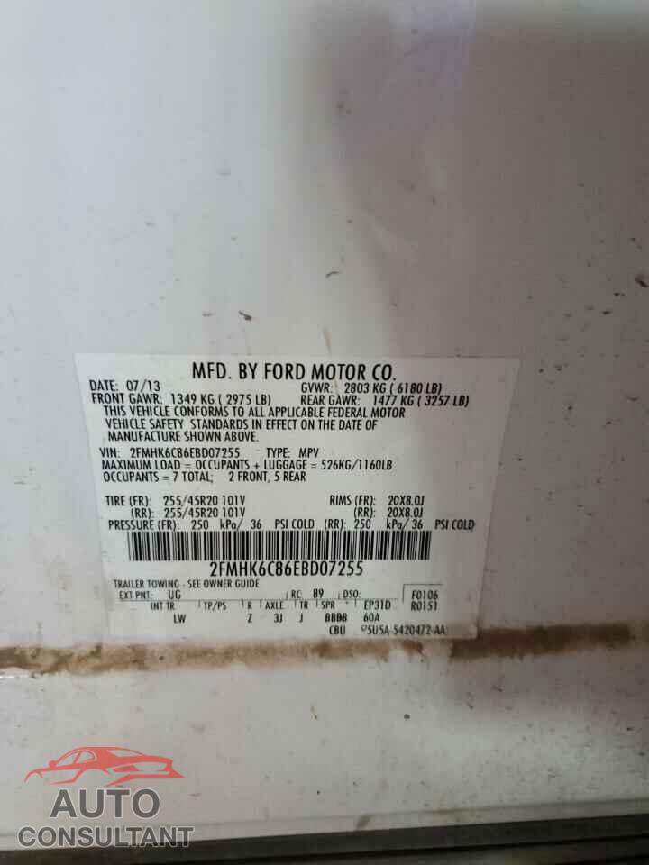FORD FLEX 2014 - 2FMHK6C86EBD07255