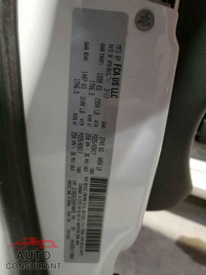 DODGE CARAVAN 2017 - 2C4RDGEG5HR740476