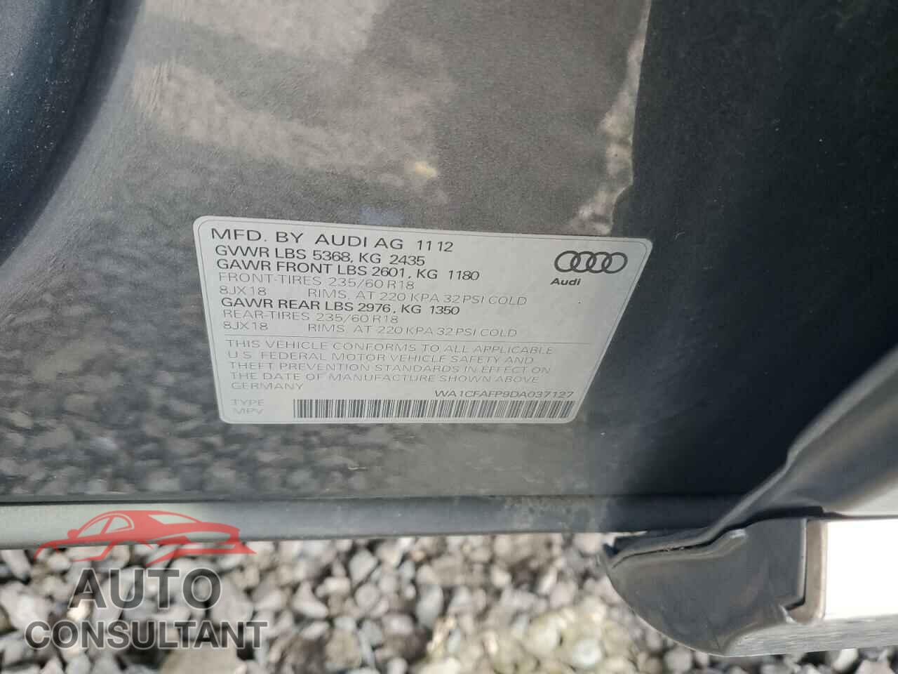 AUDI Q5 2013 - WA1CFAFP9DA037127