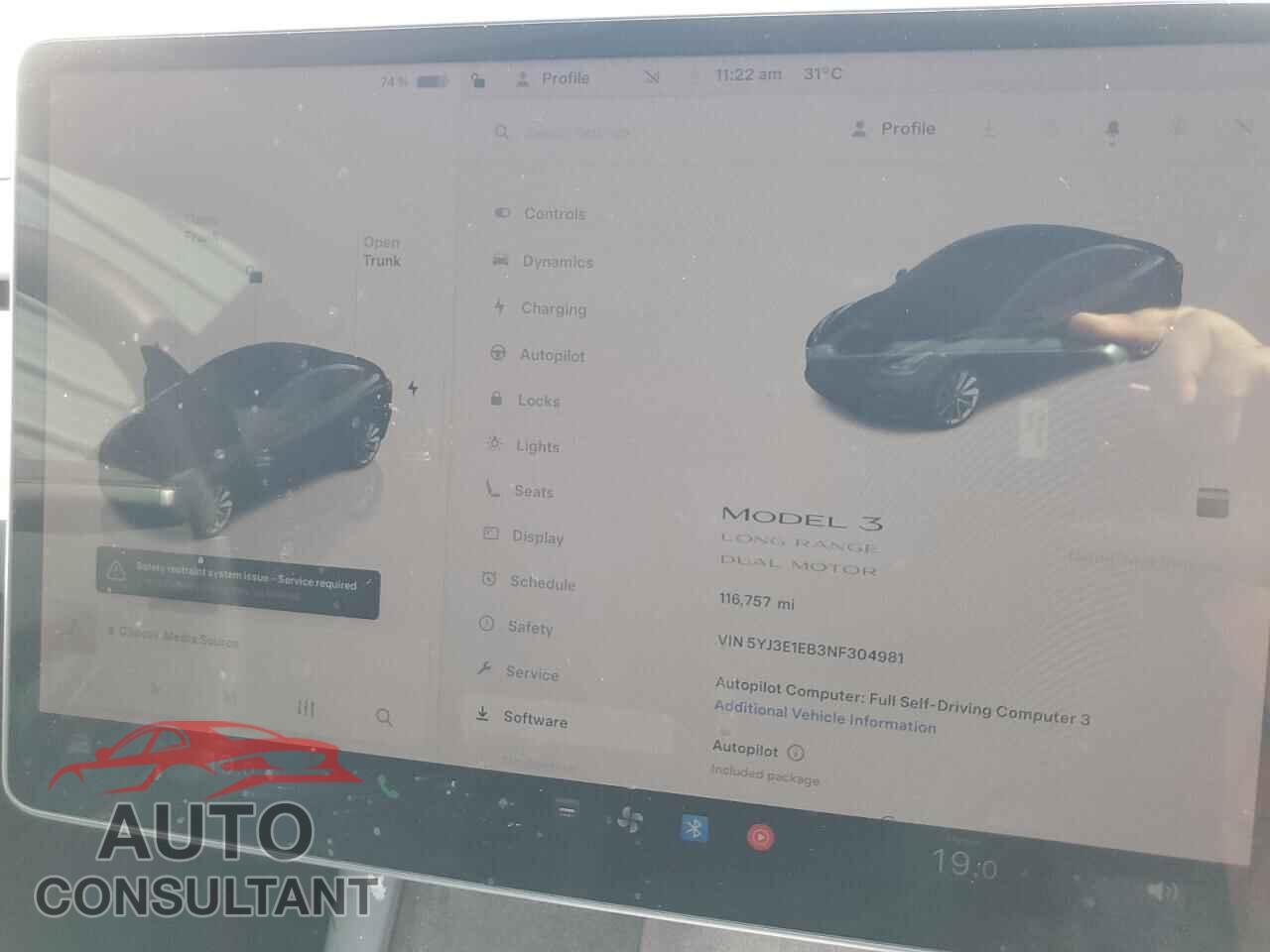 TESLA MODEL 3 2022 - 5YJ3E1EB3NF304981