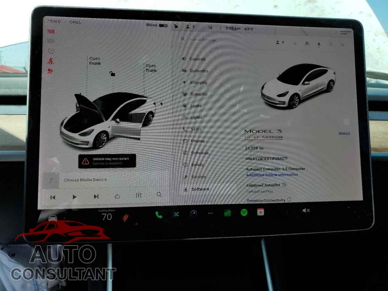 TESLA MODEL 3 2018 - 5YJ3E1EB7JF084271